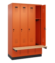 C+P Spind Evolo PLUS 049040-20 integrierte Bank 2 Abt.je 300mm Zylinder (HxBxT) 1950x600x815mm 3015/3015