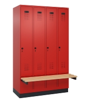 C+P Spind Evolo PLUS 049040-20 integrierte Bank 2 Abt.je 300mm Zylinder (HxBxT) 1950x600x815mm 3015/3015