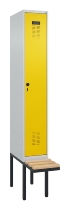 C+P Spind Evolo PLUS 0490407-10 mit Sitzbank 1 Abt.300mm Zylinder (HxBxT) 2120x300x815mm 9016/9016