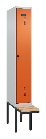 C+P Spind Evolo PLUS 0490407-10 mit Sitzbank 1 Abt.300mm Zylinder (HxBxT) 2120x300x815mm 9016/9016