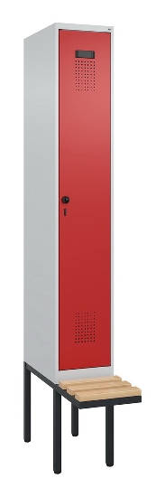 C+P Spind Evolo PLUS 0490407-10 mit Sitzbank 1 Abt.300mm Zylinder (HxBxT) 2120x300x815mm 9016/9016