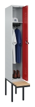 C+P Spind Evolo PLUS 0490407-10 mit Sitzbank 1 Abt.300mm Zylinder (HxBxT) 2120x300x815mm 9016/9016