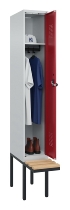 C+P Spind Evolo PLUS 0490407-10 mit Sitzbank 1 Abt.300mm Zylinder (HxBxT) 2120x300x815mm 9016/9016