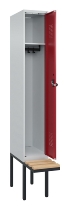 C+P Spind Evolo PLUS 0490407-10 mit Sitzbank 1 Abt.300mm Zylinder (HxBxT) 2120x300x815mm 9016/9016