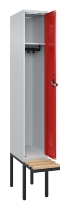 C+P Spind Evolo PLUS 0490407-10 mit Sitzbank 1 Abt.300mm Zylinder (HxBxT) 2120x300x815mm 9016/9016