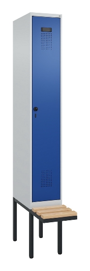 C+P Spind Evolo PLUS 0490407-10 mit Sitzbank 1 Abt.300mm Zylinder (HxBxT) 2120x300x815mm 9016/9016
