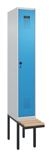 C+P Spind Evolo PLUS 0490407-10 mit Sitzbank 1 Abt.300mm Zylinder (HxBxT) 2120x300x815mm 9016/9016