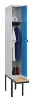 C+P Spind Evolo PLUS 0490407-10 mit Sitzbank 1 Abt.300mm Zylinder (HxBxT) 2120x300x815mm 9016/9016