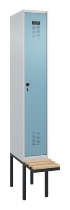 C+P Spind Evolo PLUS 0490407-10 mit Sitzbank 1 Abt.300mm Zylinder (HxBxT) 2120x300x815mm 9016/9016
