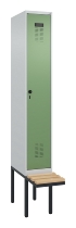 C+P Spind Evolo PLUS 0490407-10 mit Sitzbank 1 Abt.300mm Zylinder (HxBxT) 2120x300x815mm 9016/9016