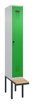 C+P Spind Evolo PLUS 0490407-10 mit Sitzbank 1 Abt.300mm Zylinder (HxBxT) 2120x300x815mm 9016/9016