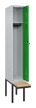 C+P Spind Evolo PLUS 0490407-10 mit Sitzbank 1 Abt.300mm Zylinder (HxBxT) 2120x300x815mm 9016/9016
