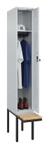 C+P Spind Evolo PLUS 0490407-10 mit Sitzbank 1 Abt.300mm Zylinder (HxBxT) 2120x300x815mm 9016/9016