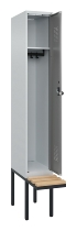 C+P Spind Evolo PLUS 0490407-10 mit Sitzbank 1 Abt.300mm Zylinder (HxBxT) 2120x300x815mm 9016/9016