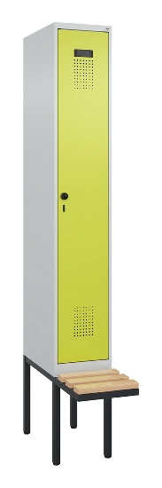 C+P Spind Evolo PLUS 0490407-10 mit Sitzbank 1 Abt.300mm Zylinder (HxBxT) 2120x300x815mm 9016/9016