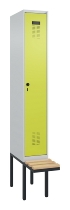 C+P Spind Evolo PLUS 0490407-10 mit Sitzbank 1 Abt.300mm Zylinder (HxBxT) 2120x300x815mm 9016/9016