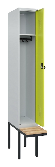 C+P Spind Evolo PLUS 0490407-10 mit Sitzbank 1 Abt.300mm Zylinder (HxBxT) 2120x300x815mm 9016/9016