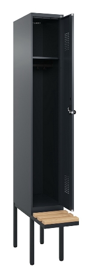 C+P Spind Evolo PLUS 0490407-10 mit Sitzbank 1 Abt.300mm Zylinder (HxBxT) 2120x300x815mm 9016/9016