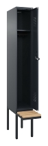 C+P Spind Evolo PLUS 0490407-10 mit Sitzbank 1 Abt.300mm Zylinder (HxBxT) 2120x300x815mm 9016/9016