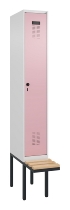 C+P Spind Evolo PLUS 0490407-10 mit Sitzbank 1 Abt.300mm Zylinder (HxBxT) 2120x300x815mm 9016/9016