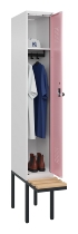 C+P Spind Evolo PLUS 0490407-10 mit Sitzbank 1 Abt.300mm Zylinder (HxBxT) 2120x300x815mm 9016/9016