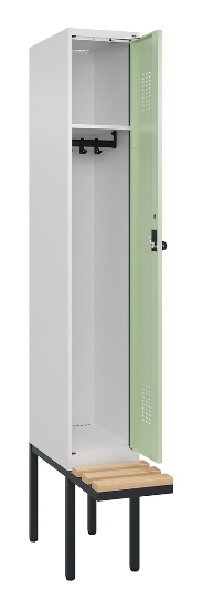 C+P Spind Evolo PLUS 0490407-10 mit Sitzbank 1 Abt.300mm Zylinder (HxBxT) 2120x300x815mm 9016/9016