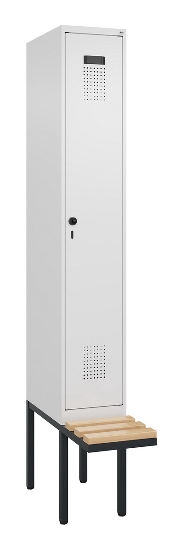 C+P Spind Evolo PLUS 0490407-10 mit Sitzbank 1 Abt.300mm Zylinder (HxBxT) 2120x300x815mm 9016/9016