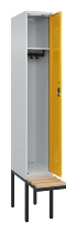 C+P Spind Evolo PLUS 0490407-10 mit Sitzbank 1 Abt.300mm Zylinder (HxBxT) 2120x300x815mm 9016/9016