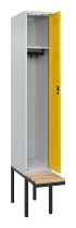 C+P Spind Evolo PLUS 0490407-10 mit Sitzbank 1 Abt.300mm Zylinder (HxBxT) 2120x300x815mm 9016/9016