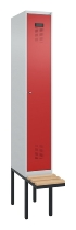 C+P Spind Evolo PLUS 0490407-10 mit Sitzbank 1 Abt.300mm Zylinder (HxBxT) 2120x300x815mm 9016/9016