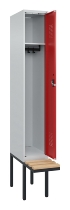 C+P Spind Evolo PLUS 0490407-10 mit Sitzbank 1 Abt.300mm Zylinder (HxBxT) 2120x300x815mm 9016/9016
