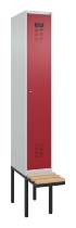 C+P Spind Evolo PLUS 0490407-10 mit Sitzbank 1 Abt.300mm Zylinder (HxBxT) 2120x300x815mm 9016/9016