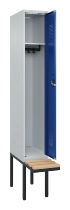 C+P Spind Evolo PLUS 0490407-10 mit Sitzbank 1 Abt.300mm Zylinder (HxBxT) 2120x300x815mm 9016/9016