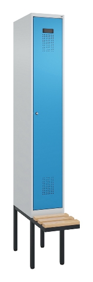 C+P Spind Evolo PLUS 0490407-10 mit Sitzbank 1 Abt.300mm Zylinder (HxBxT) 2120x300x815mm 9016/9016