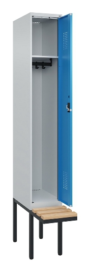 C+P Spind Evolo PLUS 0490407-10 mit Sitzbank 1 Abt.300mm Zylinder (HxBxT) 2120x300x815mm 9016/9016