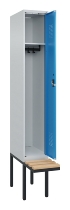 C+P Spind Evolo PLUS 0490407-10 mit Sitzbank 1 Abt.300mm Zylinder (HxBxT) 2120x300x815mm 9016/9016