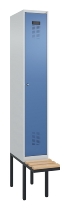 C+P Spind Evolo PLUS 0490407-10 mit Sitzbank 1 Abt.300mm Zylinder (HxBxT) 2120x300x815mm 9016/9016