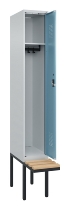 C+P Spind Evolo PLUS 0490407-10 mit Sitzbank 1 Abt.300mm Zylinder (HxBxT) 2120x300x815mm 9016/9016