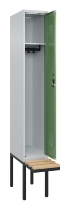 C+P Spind Evolo PLUS 0490407-10 mit Sitzbank 1 Abt.300mm Zylinder (HxBxT) 2120x300x815mm 9016/9016