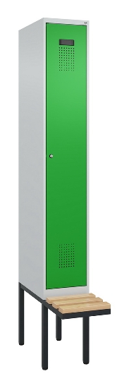 C+P Spind Evolo PLUS 0490407-10 mit Sitzbank 1 Abt.300mm Zylinder (HxBxT) 2120x300x815mm 9016/9016