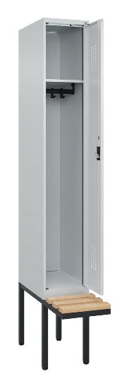 C+P Spind Evolo PLUS 0490407-10 mit Sitzbank 1 Abt.300mm Zylinder (HxBxT) 2120x300x815mm 9016/9016