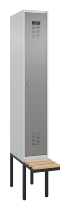 C+P Spind Evolo PLUS 0490407-10 mit Sitzbank 1 Abt.300mm Zylinder (HxBxT) 2120x300x815mm 9016/9016