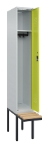 C+P Spind Evolo PLUS 0490407-10 mit Sitzbank 1 Abt.300mm Zylinder (HxBxT) 2120x300x815mm 9016/9016
