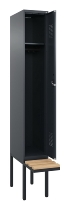 C+P Spind Evolo PLUS 0490407-10 mit Sitzbank 1 Abt.300mm Zylinder (HxBxT) 2120x300x815mm 9016/9016