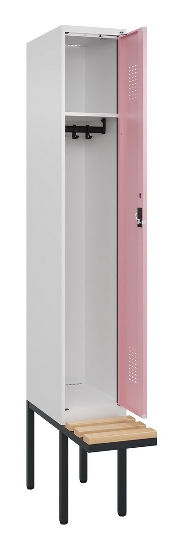 C+P Spind Evolo PLUS 0490407-10 mit Sitzbank 1 Abt.300mm Zylinder (HxBxT) 2120x300x815mm 9016/9016