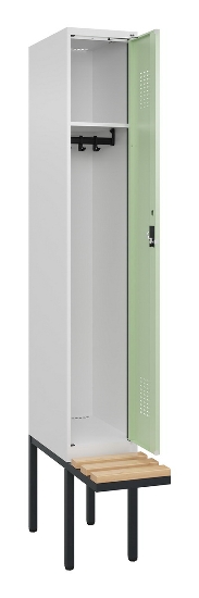 C+P Spind Evolo PLUS 0490407-10 mit Sitzbank 1 Abt.300mm Zylinder (HxBxT) 2120x300x815mm 9016/9016