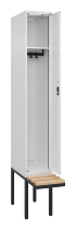 C+P Spind Evolo PLUS 0490407-10 mit Sitzbank 1 Abt.300mm Zylinder (HxBxT) 2120x300x815mm 9016/9016