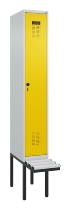 C+P Spind Evolo PLUS 0490407-10 mit Sitzbank 1 Abt.300mm Drehriegel (HxBxT) 2120x300x815mm 7016/7016