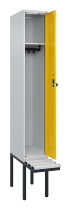 C+P Spind Evolo PLUS 0490407-10 mit Sitzbank 1 Abt.300mm Drehriegel (HxBxT) 2120x300x815mm 7016/7016