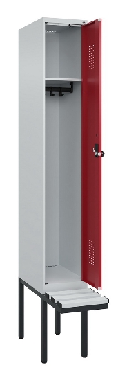 C+P Spind Evolo PLUS 0490407-10 mit Sitzbank 1 Abt.300mm Drehriegel (HxBxT) 2120x300x815mm 7016/7016